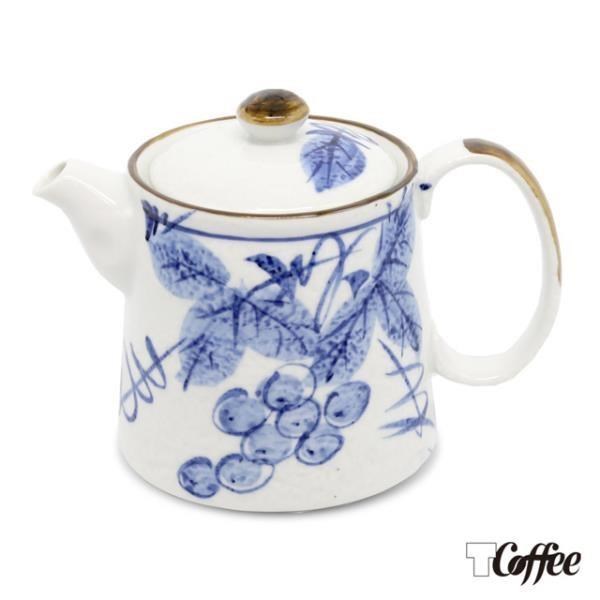 TCoffee MILA-日式手繪咖啡壺 藍染葡萄 500ml