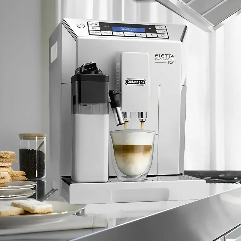 【迪郎奇 DeLonghi】卡布拿鐵首選 全自動義式咖啡機 ECAM 45.760.W - 御白型