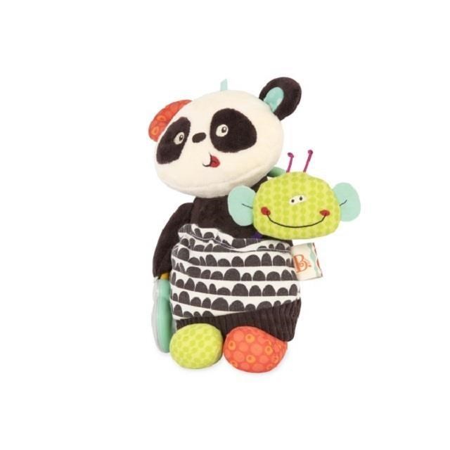 【美國 B.Toys 感統玩具】熊貓保姆 (安撫搖鈴玩偶) BX1567Z