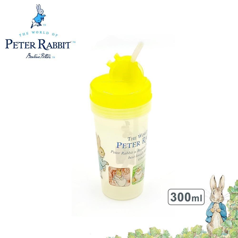 【Croissant科羅沙】Peter Rabbit 比得兔 PE閃亮兔吸管水杯 300ml-黃
