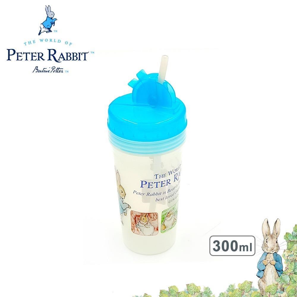 【Croissant科羅沙】Peter Rabbit 比得兔 PE閃亮兔吸管水杯 300ml-藍