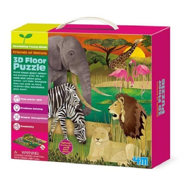【4M創意玩具】3D野生動物園拼圖 3D Puzzles Safari 04679 學齡前啟蒙