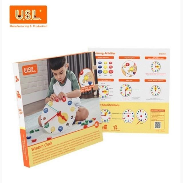 USL遊思樂台製教具-齒輪智慧鐘 B1002C01 (彩盒)