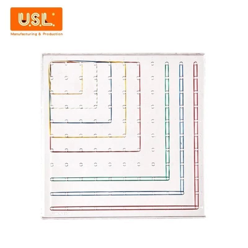 USL遊思樂台製教具-23CM透明方形釘板(單面) C7004A01