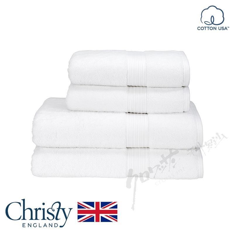 【Croissant 科羅沙】英國皇室品牌Christy 美國棉MARK浴巾 純白 75*137cm