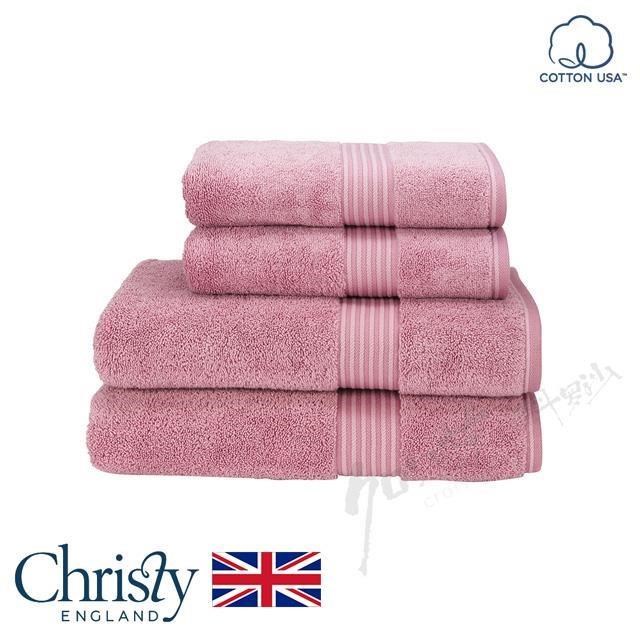 【Croissant 科羅沙】英國皇室品牌Christy 美國棉MARK浴巾 深粉 75*137cm