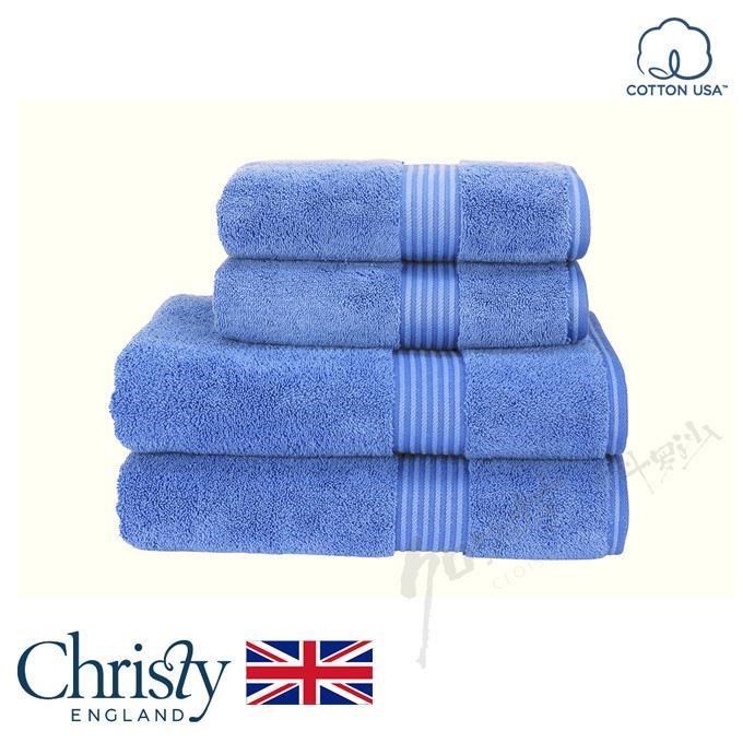 【Croissant 科羅沙】英國皇室品牌Christy 美國棉MARK浴巾 水藍 75*137cm