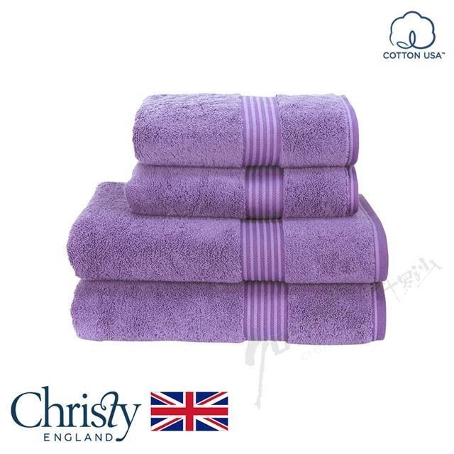 【Croissant 科羅沙】英國皇室品牌Christy 美國棉MARK浴巾 紫羅蘭 75*137cm
