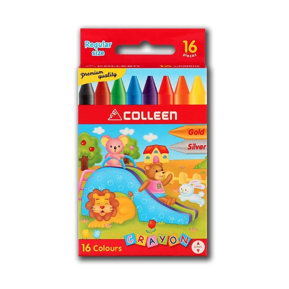 【COLLEEN】可力油性蠟筆 16色 12盒入/箱 CCY-16