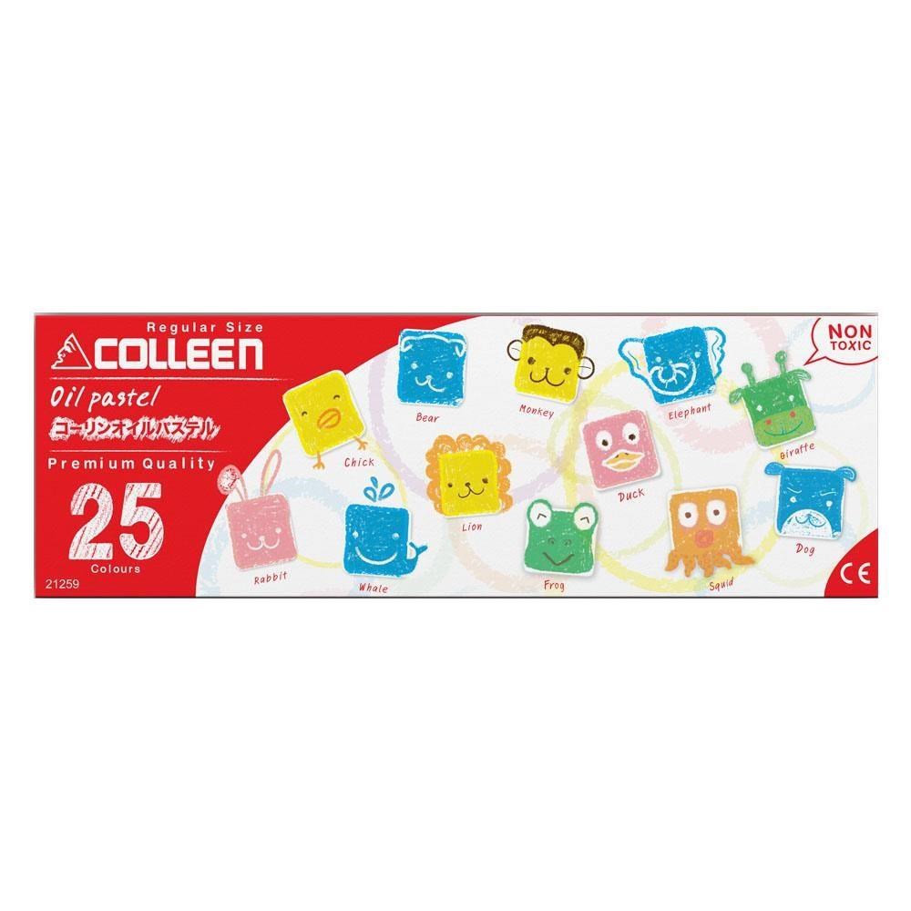 【COLLEEN】可力油性粉蠟筆 25色 12盒入/箱 21259