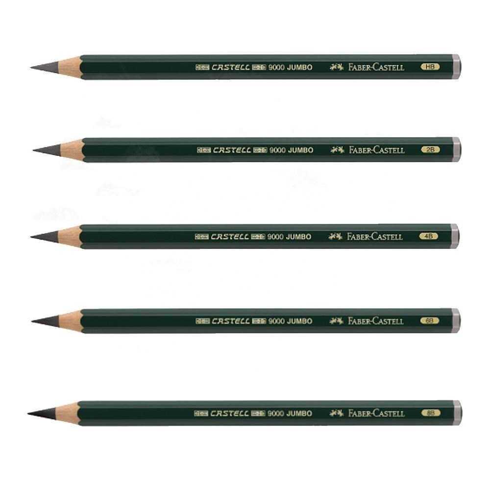 【Faber-Castell】輝柏 JUMBO頂級9000素描鉛筆5種規格 6支入/盒 119300~8