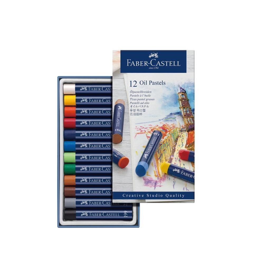 【Faber-Castell】輝柏 創意工坊油性粉彩條 12色 / 盒127012