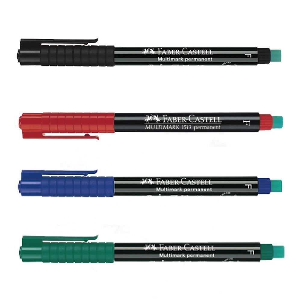 【Faber-Castell】輝柏 全能油性萬用筆 F 黑/藍/紅/綠色10支入/ 盒 1513