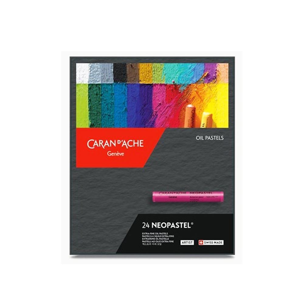 CARAN d'ACHE 瑞士卡達 NEOPASTEL 專家級油性粉彩 24色 /盒 7400.324