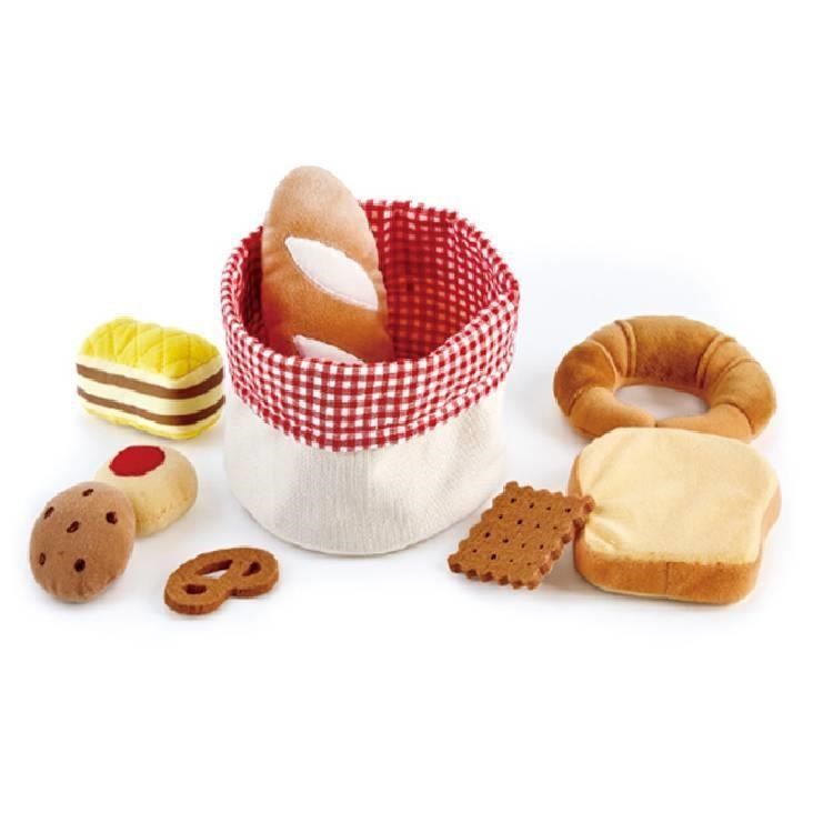 【德國 Hape】精緻木玩 - 幼兒版早餐麵包籃