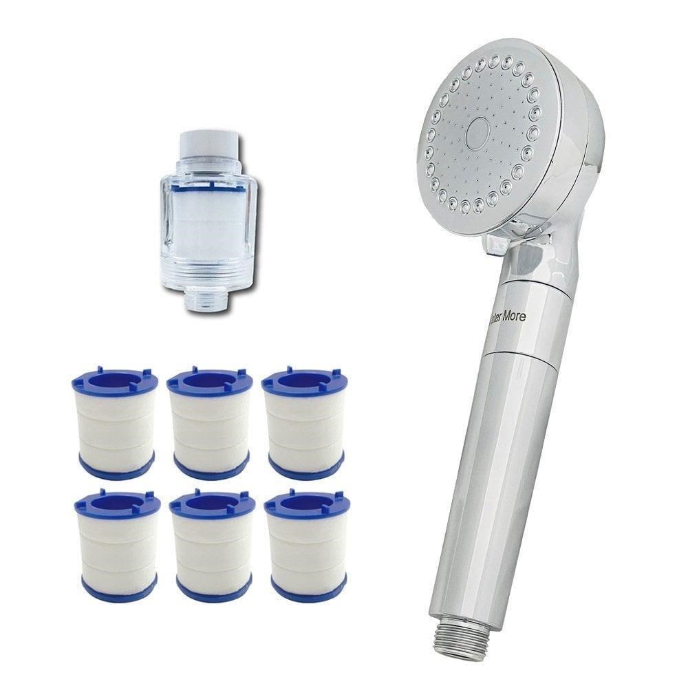 Water More 超微米氣泡蓮蓬頭KB688*1+除氯過濾器*1+替換濾芯*6顆