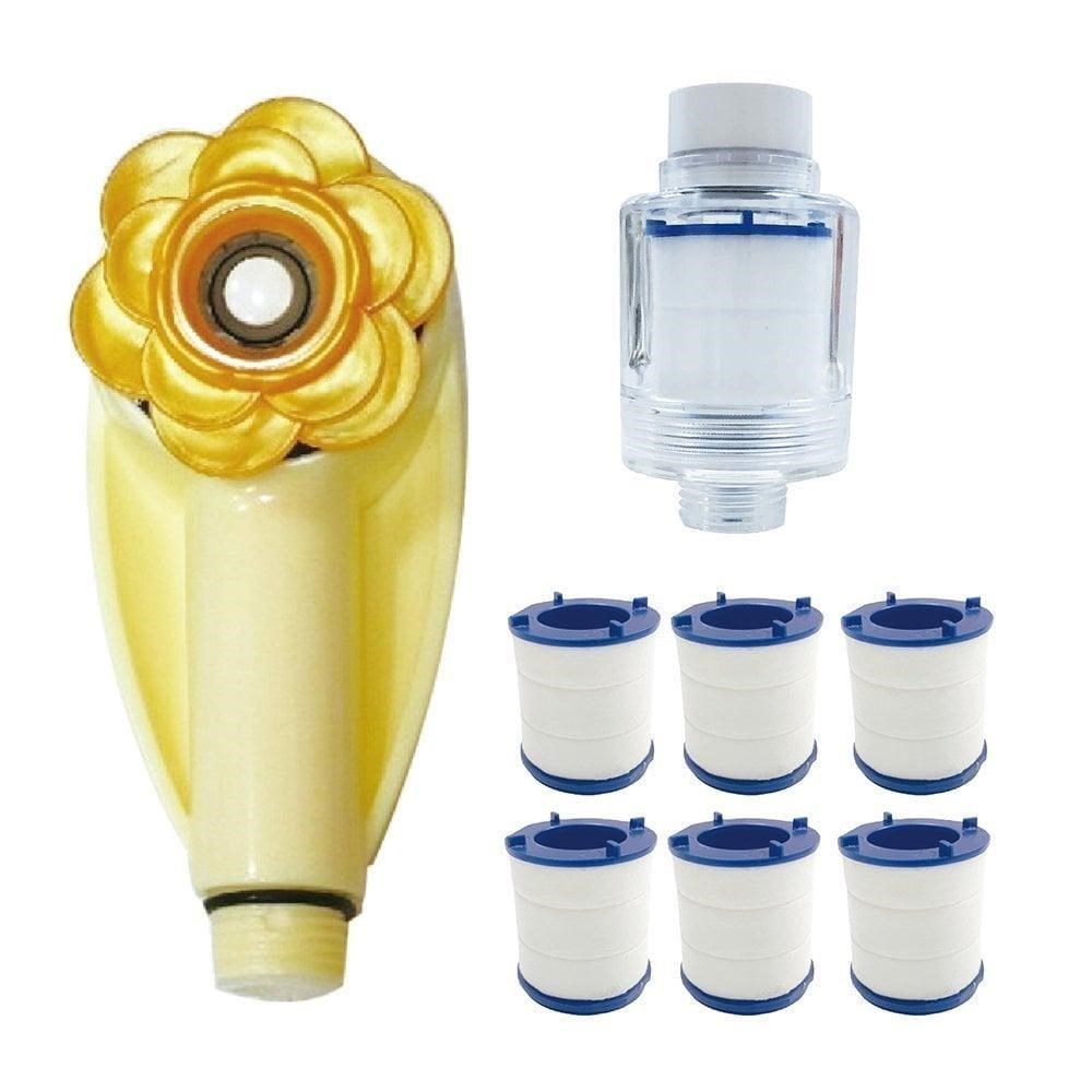 水摩爾 迷你SPA旅行淨水百變蓮蓬頭BW-F1(含除氯過濾器)+補充濾芯6顆