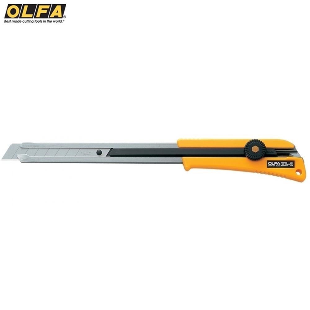 日本OLFA超長刀身長桿型大型美工刀XL-2加長刀身切割刀(防滑橡膠把)超長美工刀