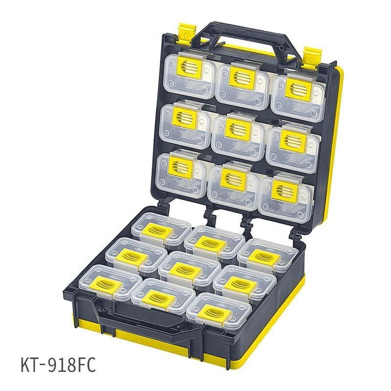 臺灣製【多用途零件整理盒(背帶+內盒*18) KT-918FC】分類