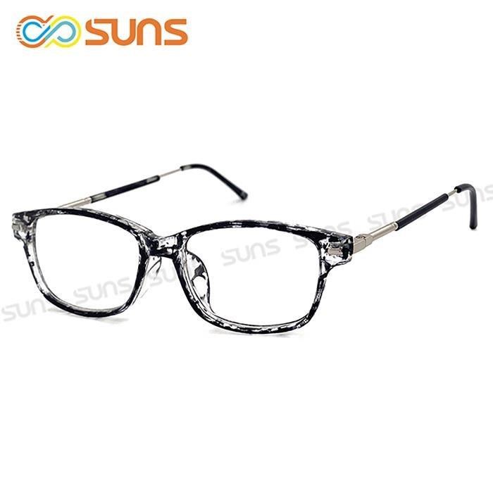 【SUNS】時尚新潮流老花眼鏡 細框簡約斑紋 超輕彈性鏡腳