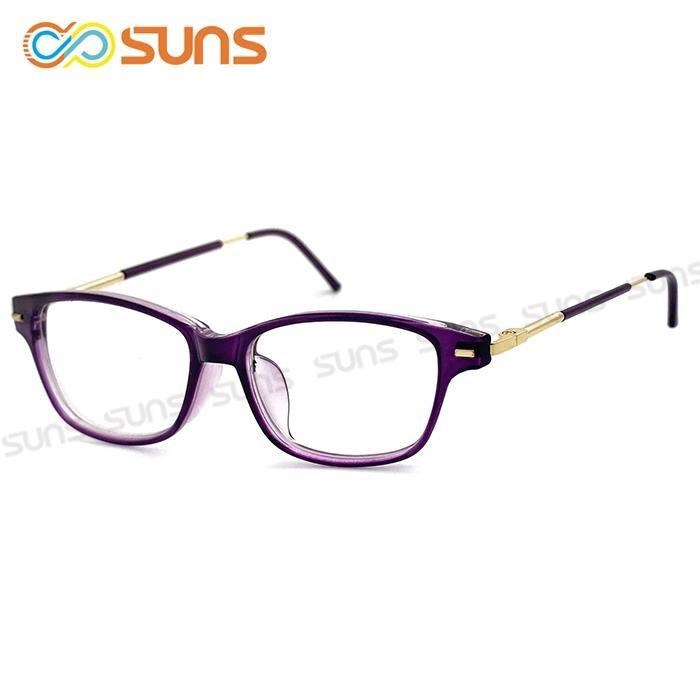 【SUNS】時尚新潮流老花眼鏡 細框簡約紫框 超輕彈性鏡腳