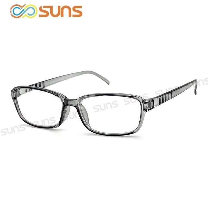 【SUNS】MIT台灣製 簡約淺灰 老花眼鏡 75度~350度 矯正鏡片(未滅菌)