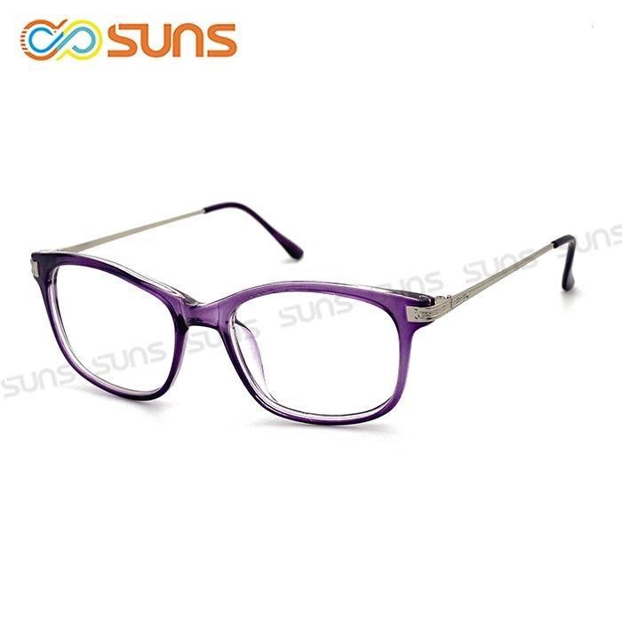 【SUNS】時尚潮流簡約紫細框老花眼鏡 輕巧佩戴舒適 閱讀眼鏡