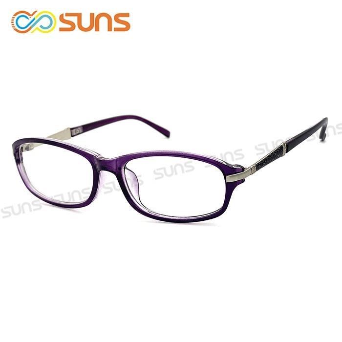 【SUNS】時尚潮流優雅紫框老花眼鏡 簡約老花 佩戴舒適 閱讀眼鏡