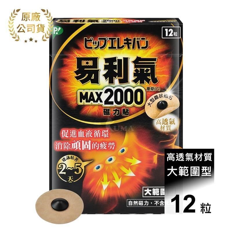 【易利氣】磁力貼 大範圍型 2000高斯 (12粒/盒)