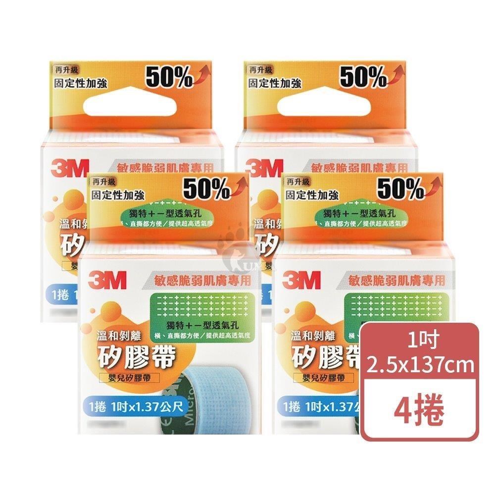 3M 溫和剝離矽膠帶 1吋x1.37公尺 (4捲)