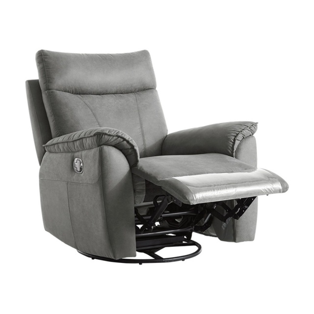hoi! 林氏木業防汙耐磨可旋轉獨立筒單人躺椅沙發 LS170-深灰色