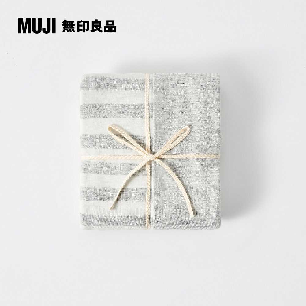 棉天竺枕套/50/混淺灰橫紋