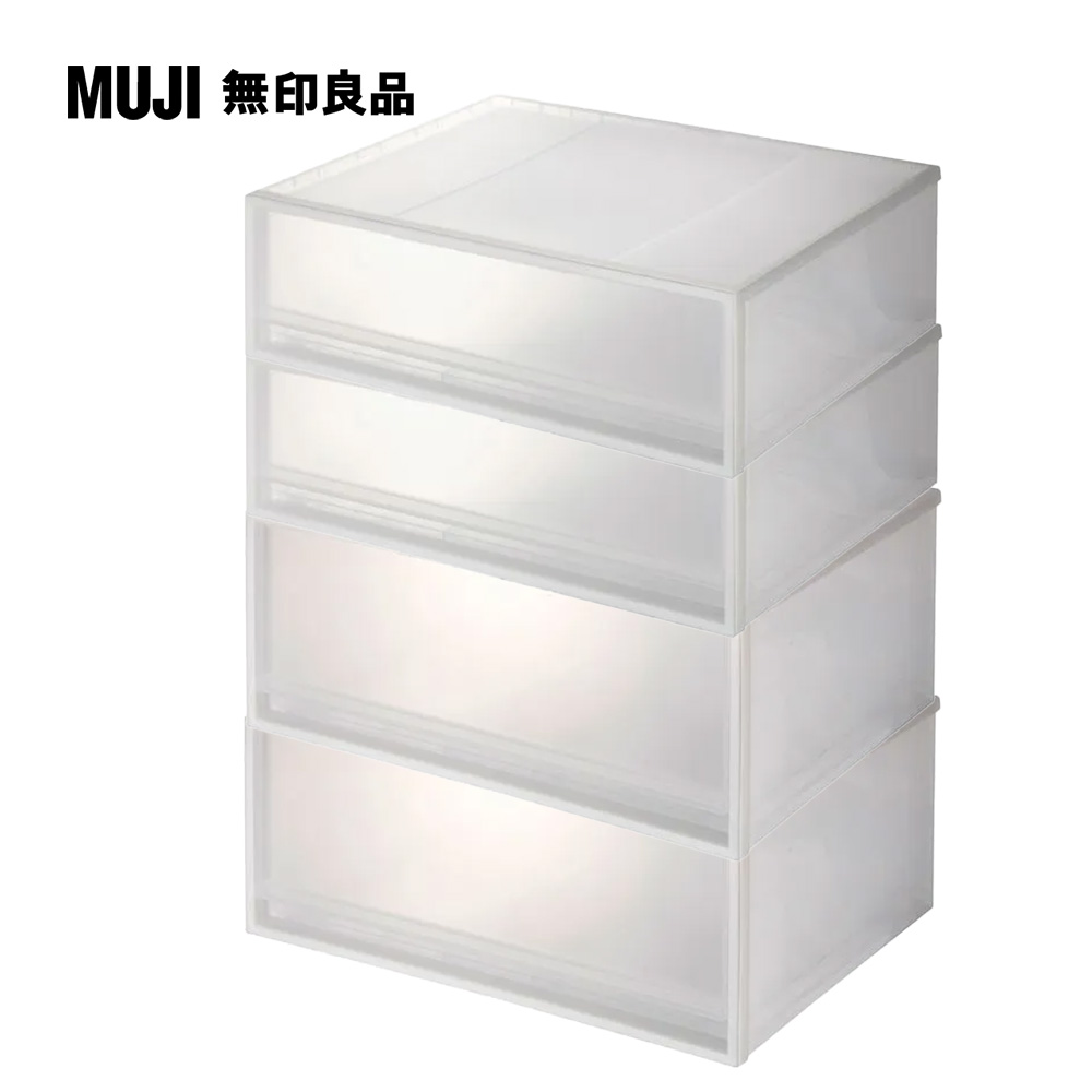 【MUJI 無印良品】PP衣裝盒4件組(橫式/小/3A/2入+橫式/大/3A/2入)