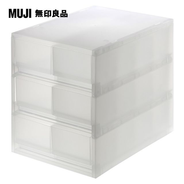 【MUJI 無印良品】PP盒/淺型/6格/附隔板(正反疊)