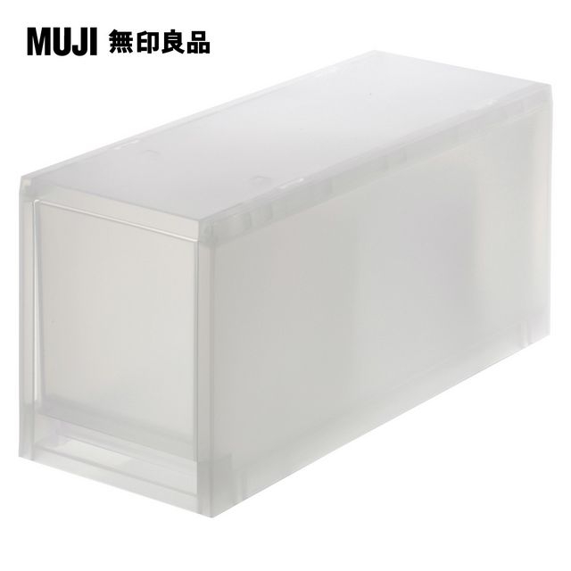 【MUJI 無印良品】PP盒/深型/窄/附隔板(正反疊)