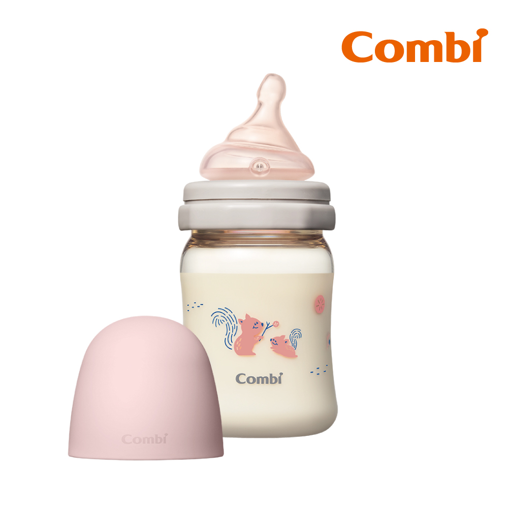 Combi 真實含乳寬口PPSU奶瓶 160ml 粉