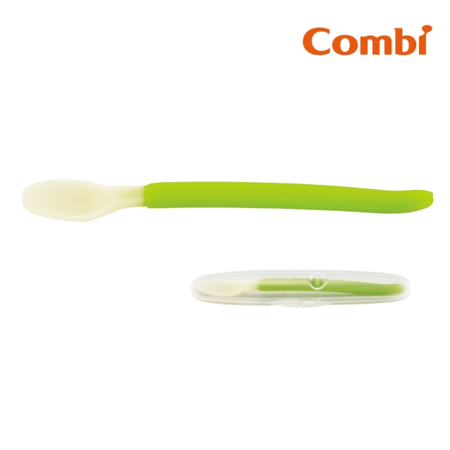 Combi 優質軟質餵食匙(綠)