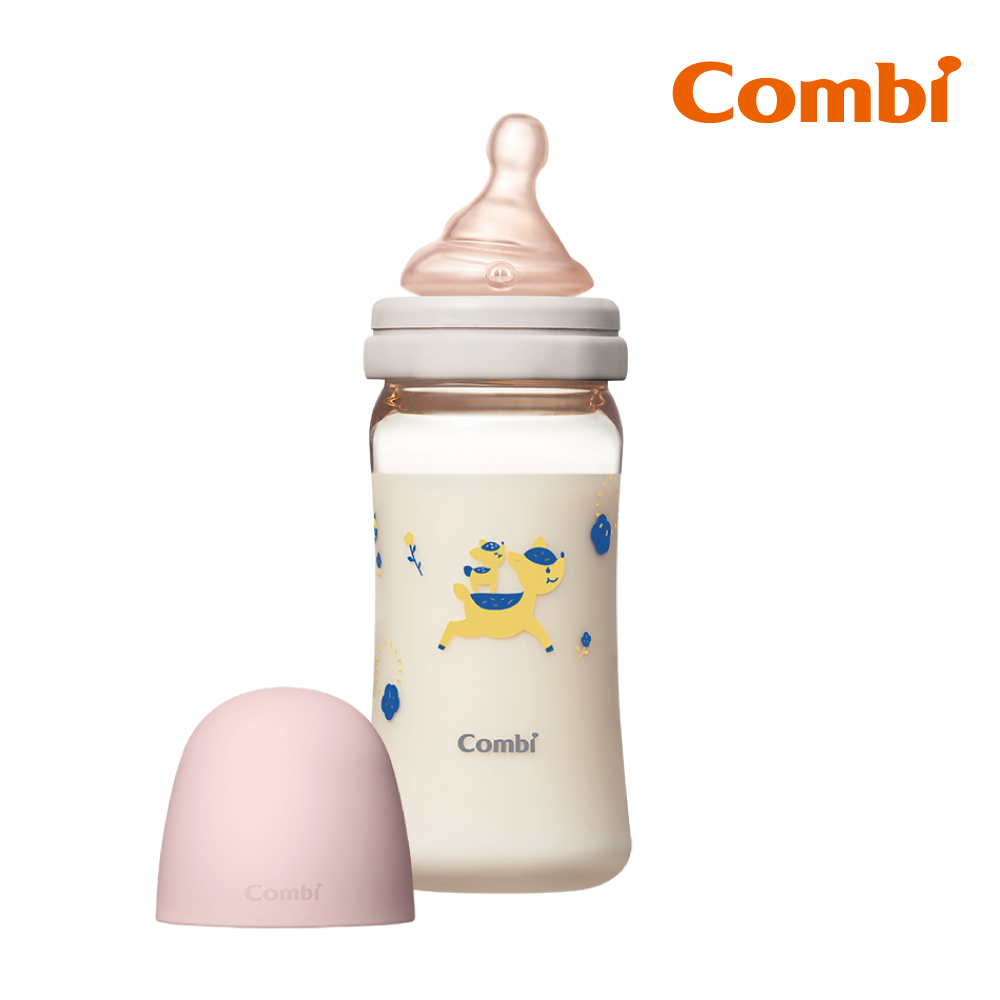 Combi 真實含乳寬口PPSU奶瓶 240ml 粉