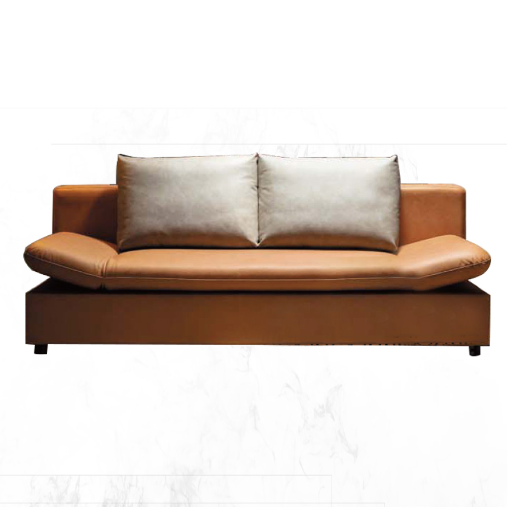 【文創集】歐凱駝色柔韌科技布展開式沙發椅/沙發床