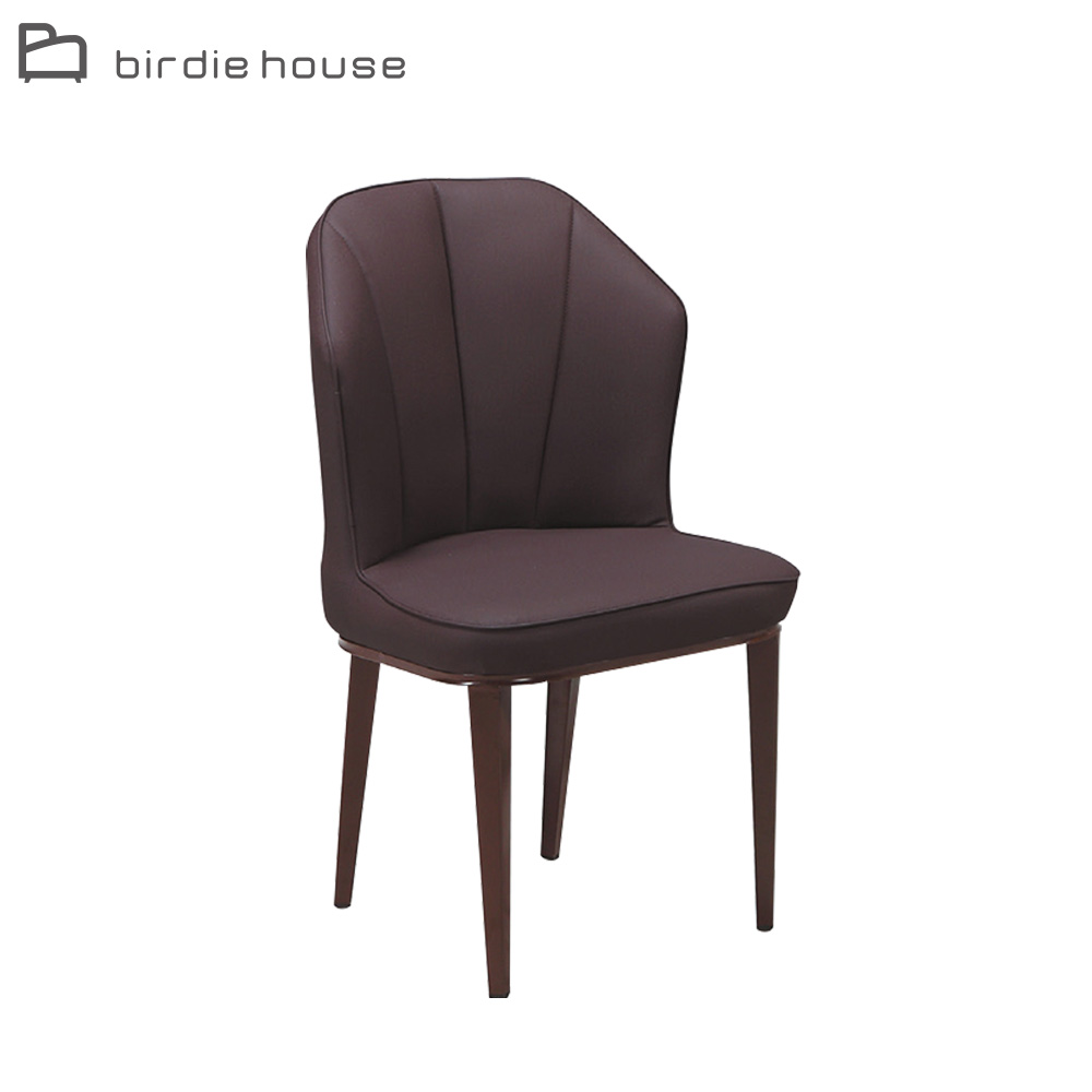 Birdie-雪萊工業風皮革坐墊餐椅/休閒椅(單椅)
