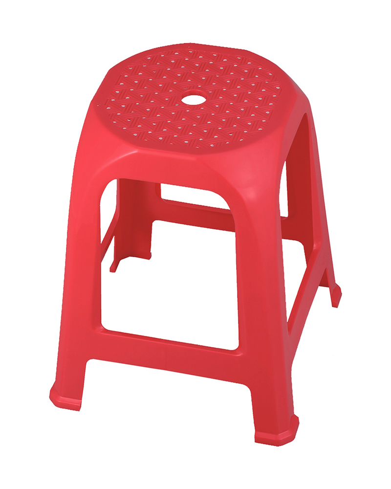 ONE 生活 旺財四角塑膠椅(八入組) 紅/藍/深紅 三色