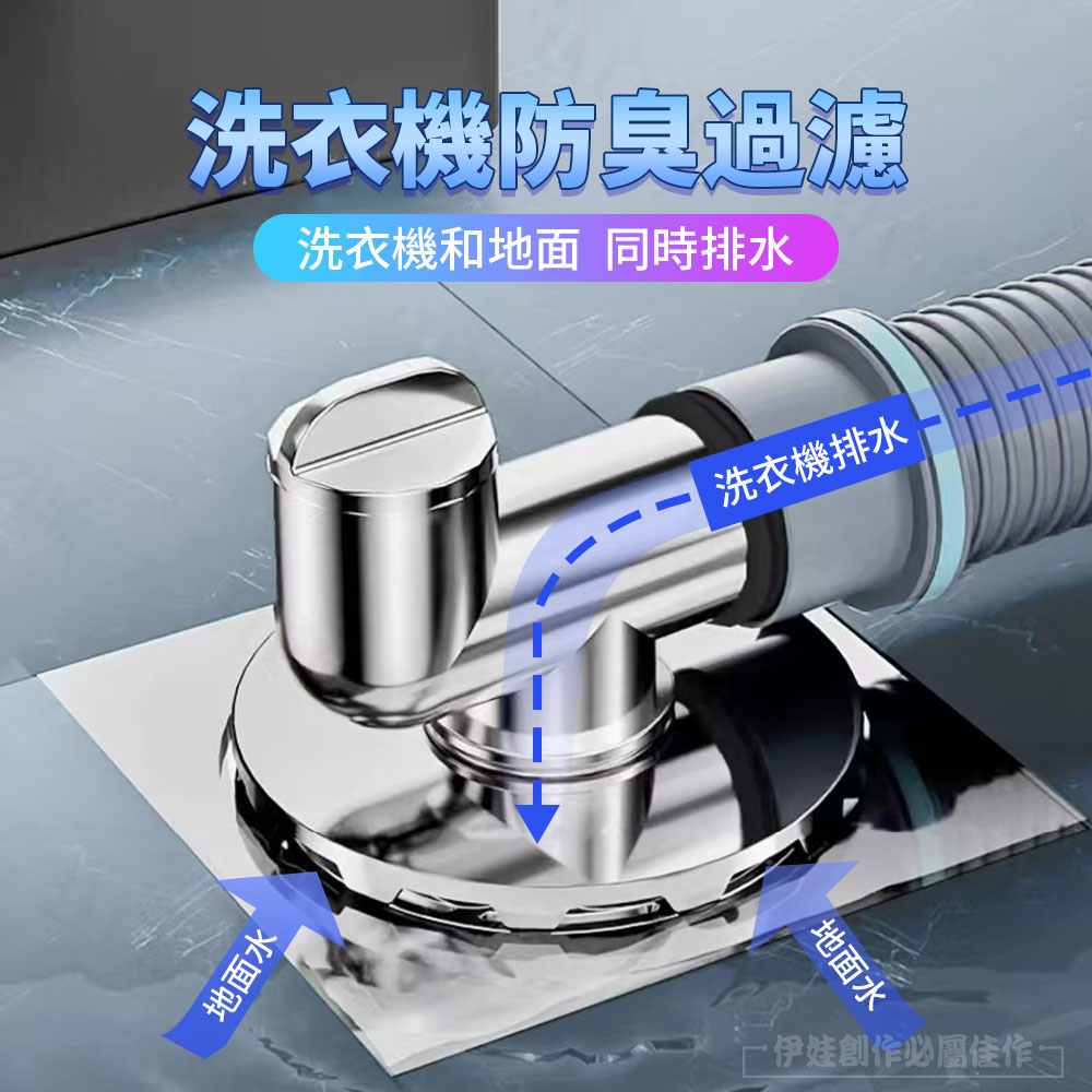 洗衣機下水管雙排水地漏接頭