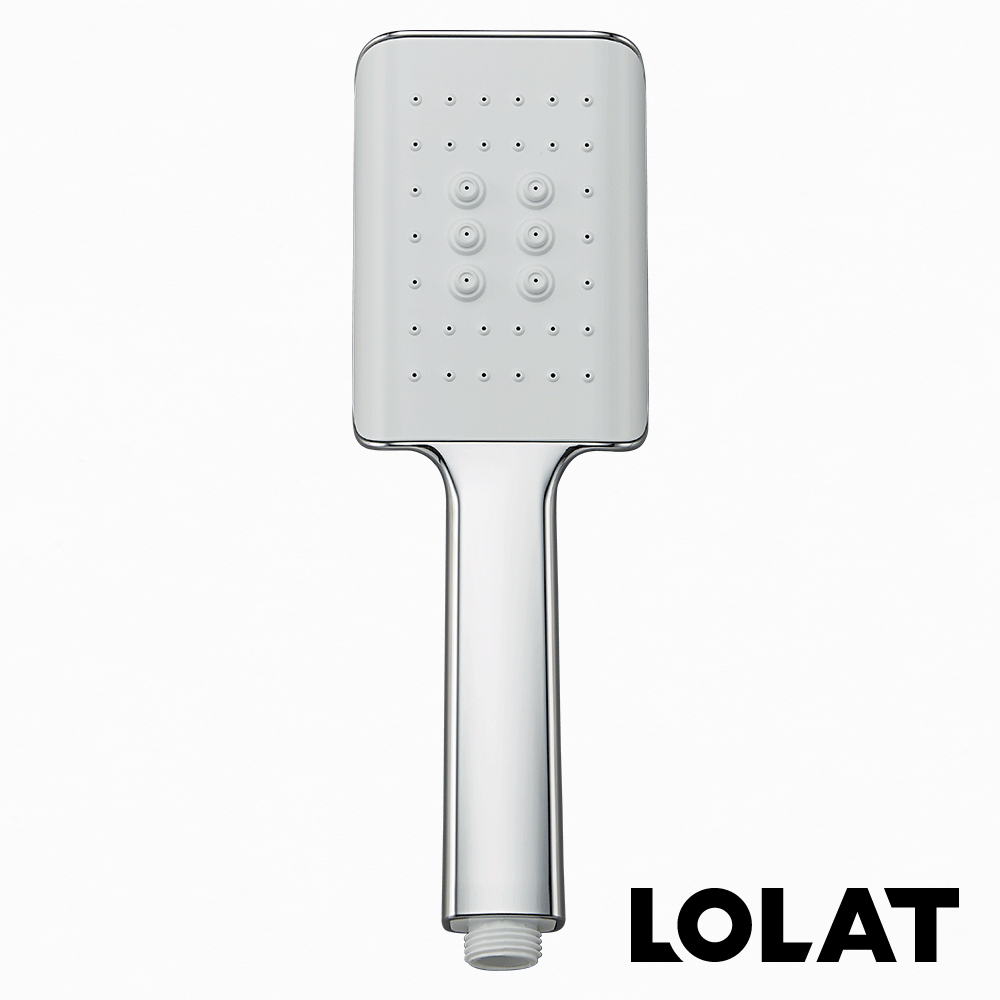 【LOLAT羅力】單段自潔按摩蓮蓬頭｜ABS塑膠/三段式出水模式/淨膚沐浴/振動按摩/白(HS170WP)