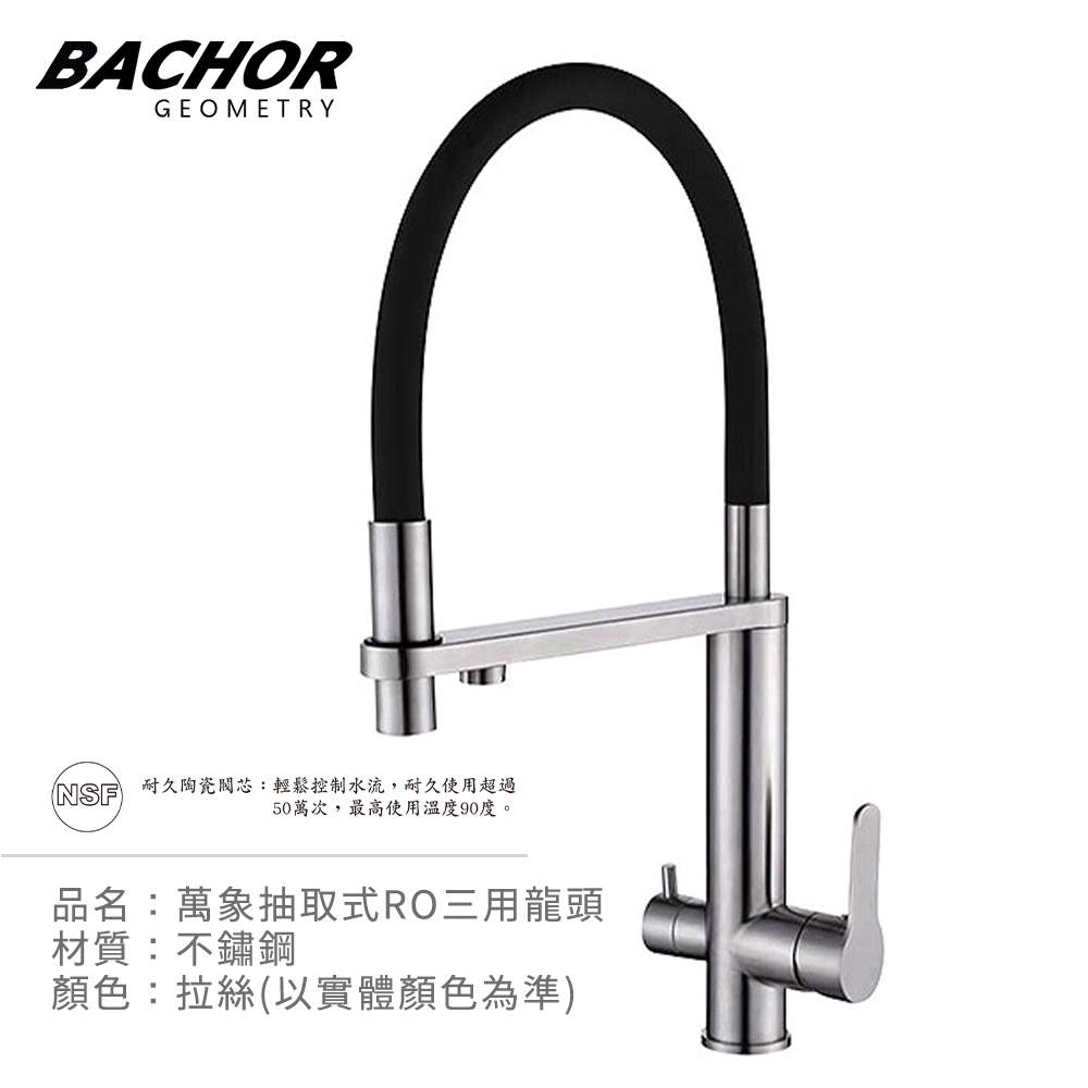BACHOR 304不鏽鋼可繞式出水管RO龍頭 PBA.83565
