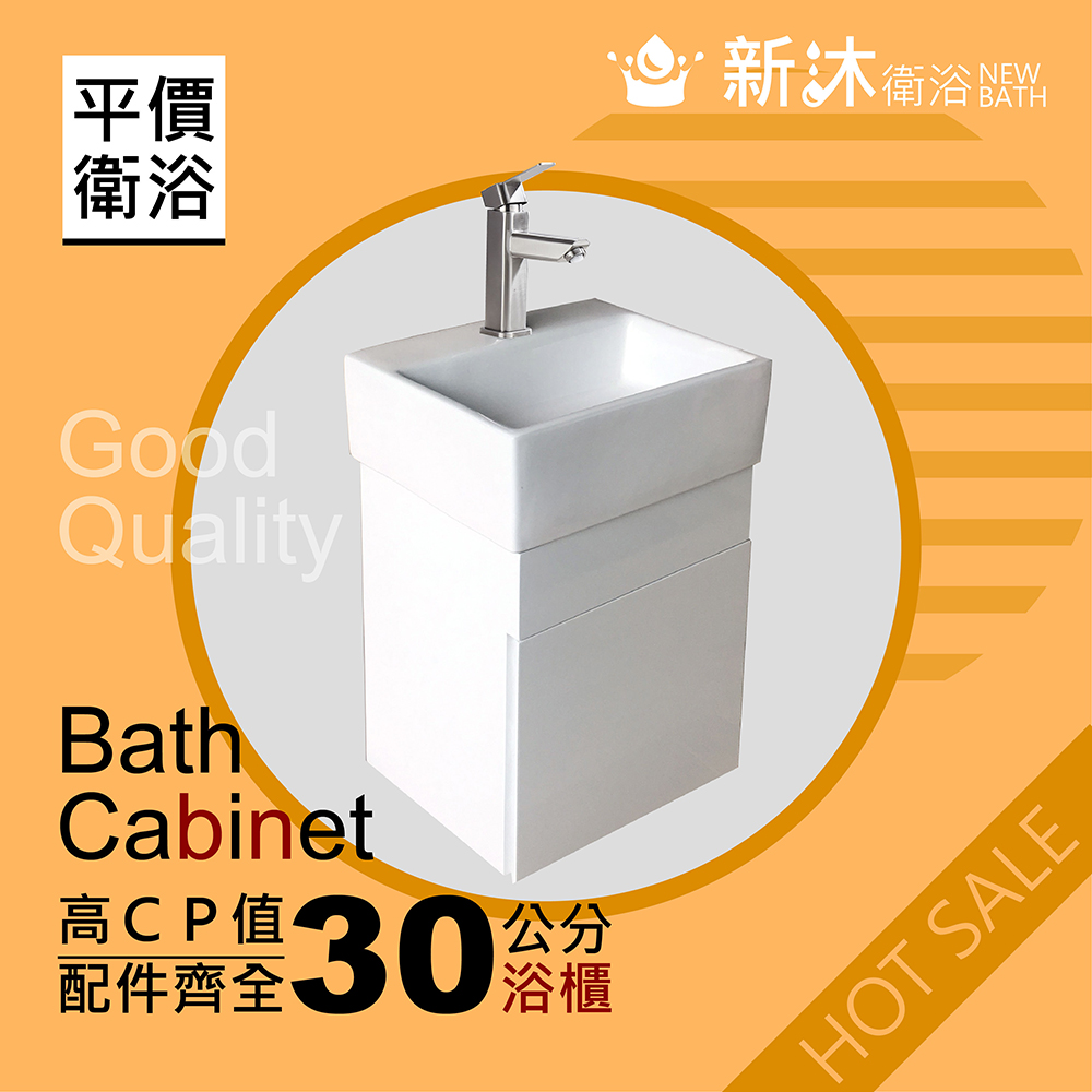 【新沐衛浴】30CM浴櫃 防水發泡板 特殊浴櫃