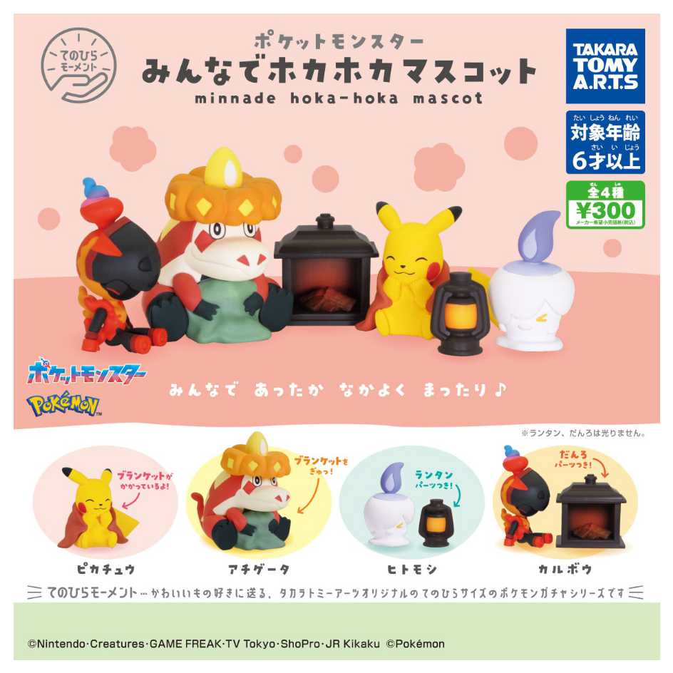 代理版 TTA T-ARTS 扭蛋轉蛋 寶可夢 掌心大小 取暖系列 立體公仔 全4種