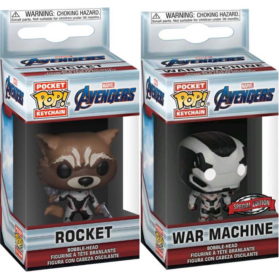 代理版 FUNKO POP 鑰匙圈 漫威 復仇者聯盟 4：終局之戰 火箭浣熊 / 戰爭機器