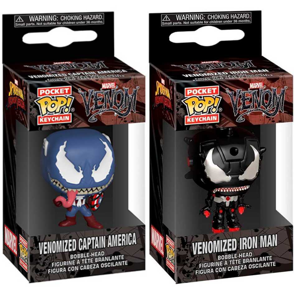 代理版 FUNKO POP 鑰匙圈 漫威 Marvel 猛毒系列 美國隊長 / 鋼鐵人