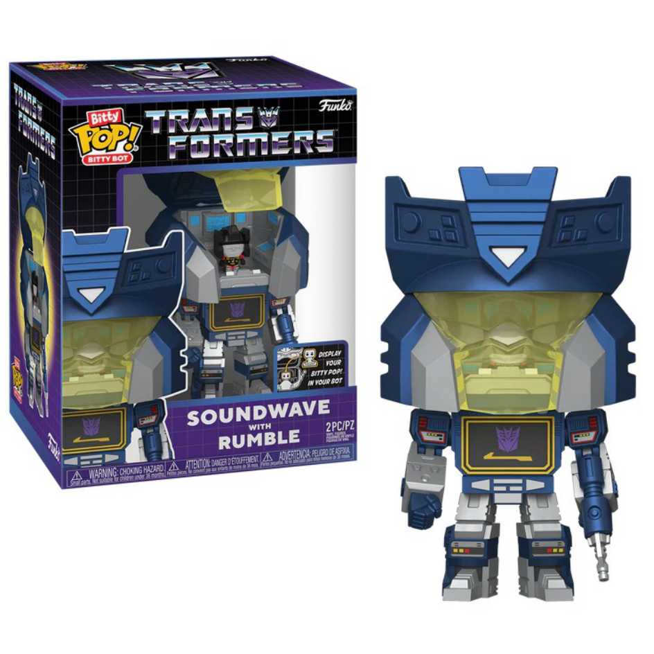 代理版 FUNKO POP Bitty Bot 機甲合體 變形金剛 Transformers 聲波 Soundwave with Rumble