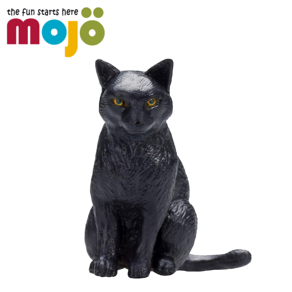 Mojo Fun動物模型-黑貓(坐姿)